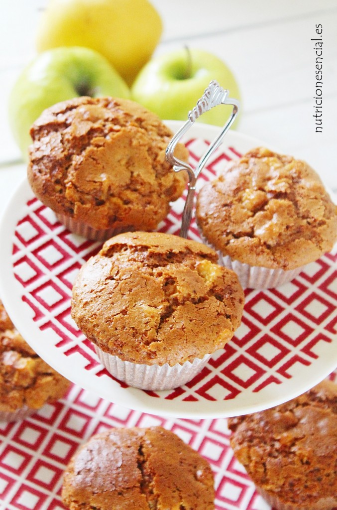 muffins veganos de manzana