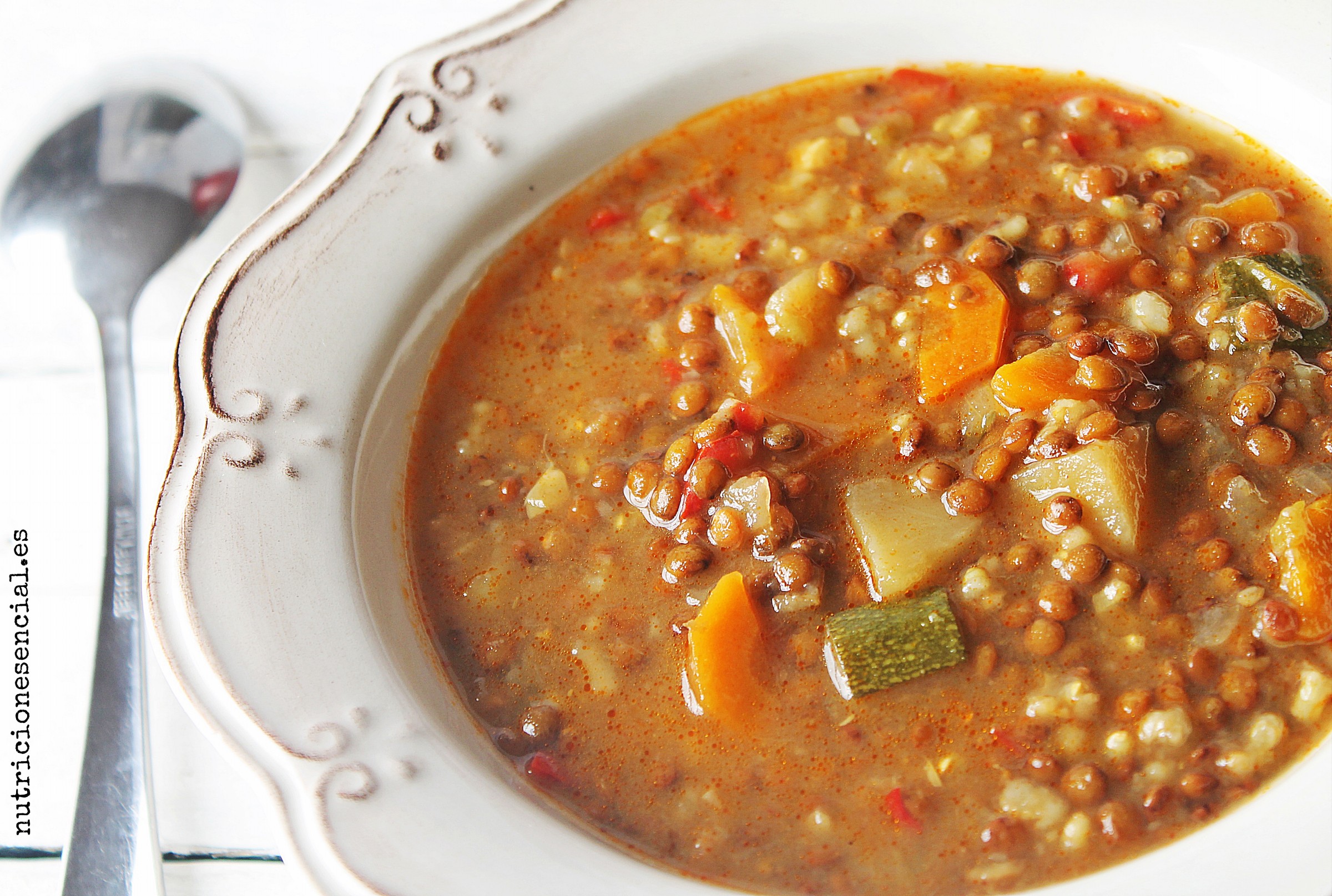 Lentejas Estofadas Con Arroz Y Verduras Nutricionesencial Es