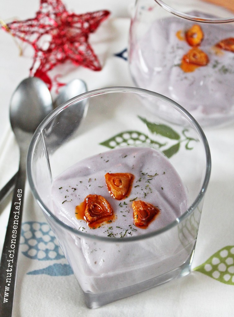 mousse patata morada