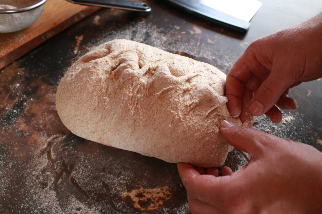 Pan casero integral con prefermento