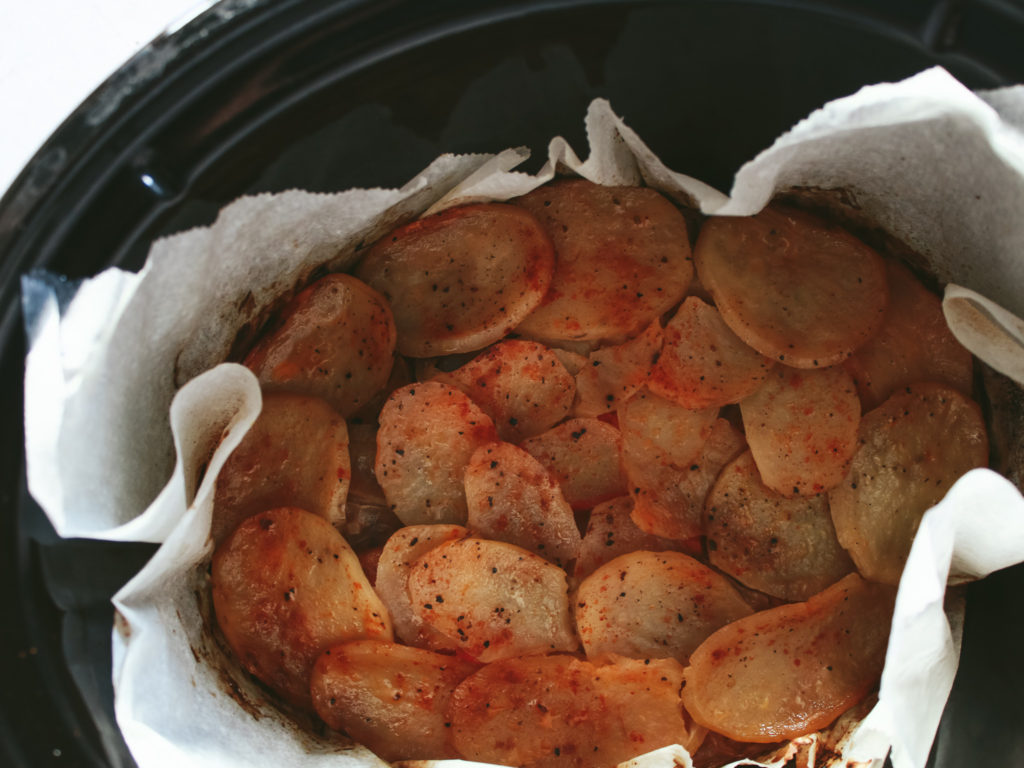 Milhojas de verduras con olla lenta