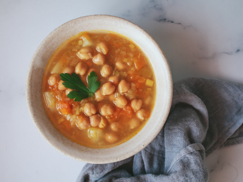 Sopa básica de puerro y calabaza