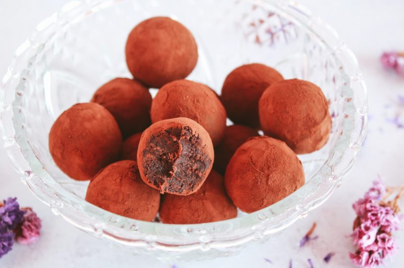 Trufas veganas rápidas y sanas