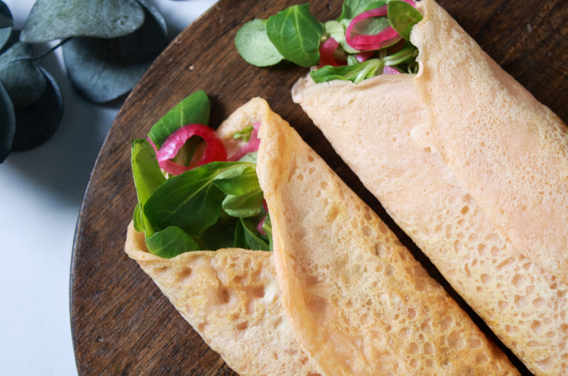 Crepes veganos fáciles de lenteja